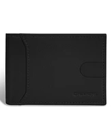 Champs Men's Onyx Collection Leather Bi-Fold Clip Wallet