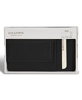 Champs Men's Onyx Collection Leather Mag Card Case