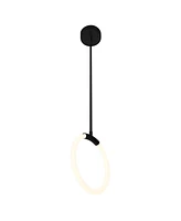 Cwi Lighting 10" Metal Hoops 1 Light Led Pendant