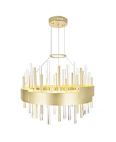 Cwi Lighting 14" Metal Millipede Led Chandelier