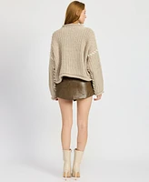 En Saison Women's Alyza Long-Sleeve Knit Sweater