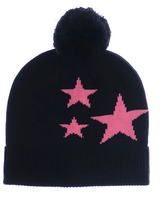 Fraas Star Knit Pom Cuff Hat