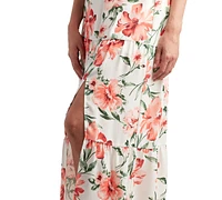 Bcx Women's Floral-Print Tiered Maxi Skirt