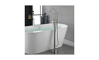 Slickblue Freestanding Bathtub Faucet - High Flow Tub Filler with Handheld Shower and Swivel Spout