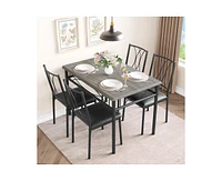 gaomon Dining Table Set for with Cushion Chairs, Piece Kitchen Table and Upholstered Chairs Rectangular