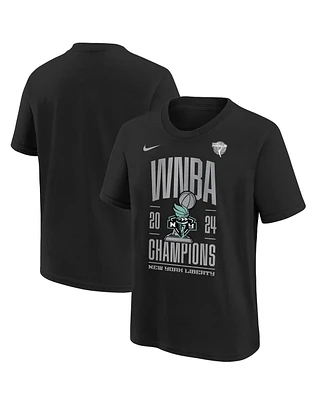 Nike Preschool Black New York Liberty 2024 Wnba Finals Champions Locker Room T-shirt