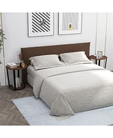 Gymax Industrial End Table Sofa Side Table Set ot 2 Nightstand w/ Storage Shelf
