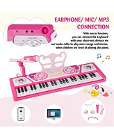 Gymax 49-Key Kids Keyboard Portable Electric Lighted Piano Instrument Toy Microphone