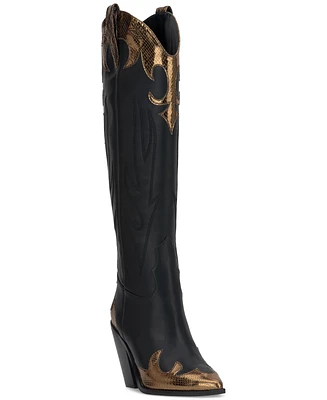 Jessica Simpson Women's Rhetta Flame Knee-High Cowboy Boots