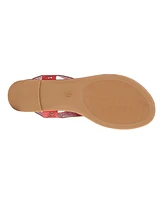 New York & Company Women's Nikki Hooded Perforated Thong Sandal