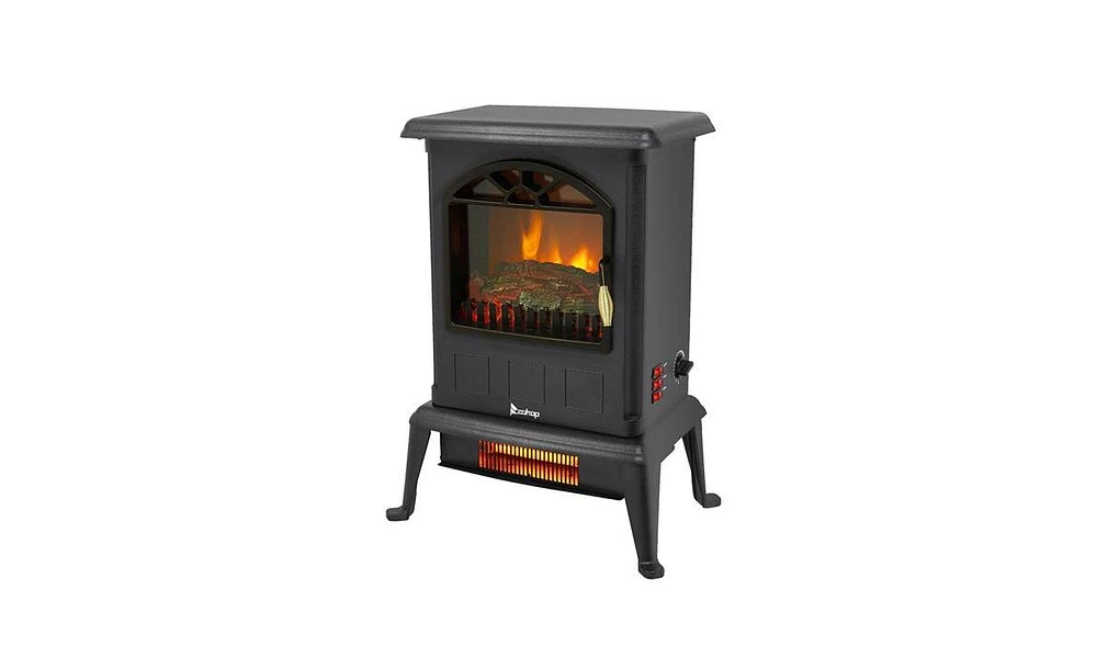 Slickblue Infrared Electric Fireplace Heater - Electric Fireplace Stove for Home Heating