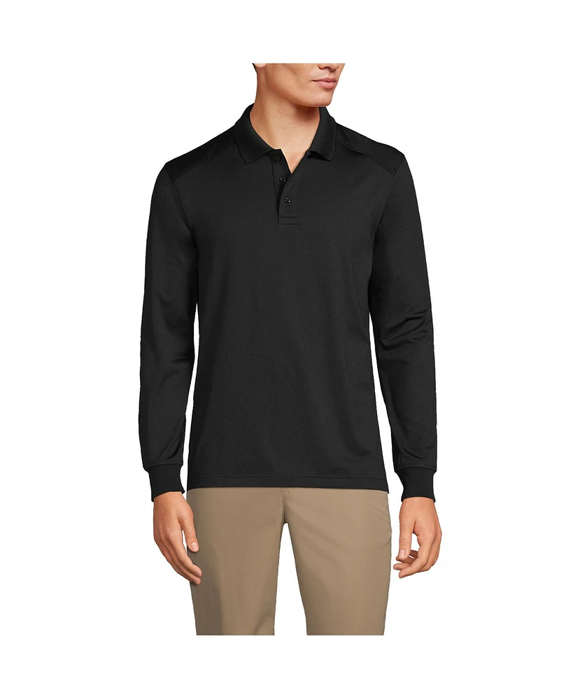 Lands' End Men's Long Sleeve Rapid Dry Polo Shirt