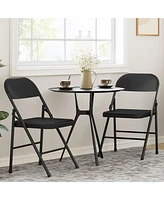 gaomon Folding Chairs Set of 4, Foldable Chairs with Metal Frame Hold Up to 350 Pounds