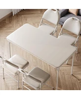 gaomon Folding Table, Portable Folding Card Rectangle Table with Sturdy Metal Frame