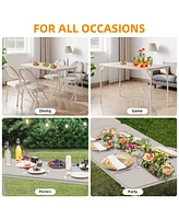 gaomon Folding Table, Portable Folding Card Rectangle Table with Sturdy Metal Frame