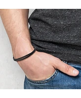 Lucky Brand Black Braided Leather Bracelet - Rugged Men s Rope Bracelet