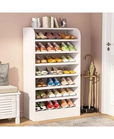 Tribesigns 8-Tier Tall Shoe Rack for Entryway, Shoes Storage Organizer, Wooden Shoe Storage Cabinet Shoe Stand