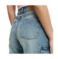 Cotton On Women's Curvy Cargo Wide Jean