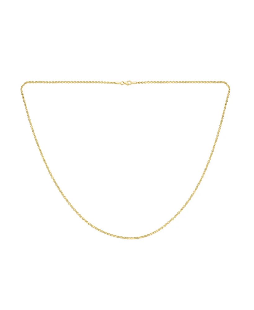Bling Jewelry Simple Thin 2MM Rose Gold Plated .925 Sterling Silver Rolo Cable Chain Necklace