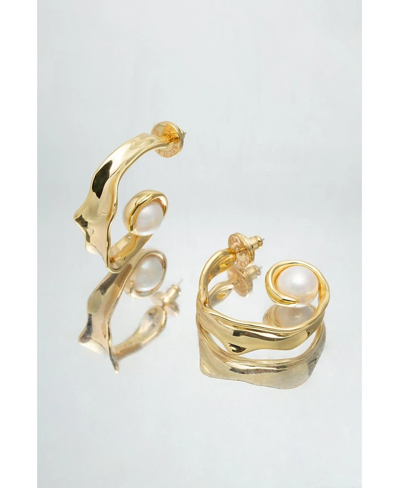 Classicharms Natalie Molten Sculptural Hoop Earrings