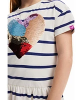 Desigual Girls's Heart stripe dress