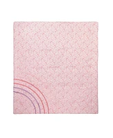 Alex + Bella Rainbow Ruffle Pink -Piece Ultra Soft Microfiber Comforter Set