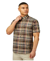 Ben Sherman Men's Gradient Check Short Sleeve Shirt