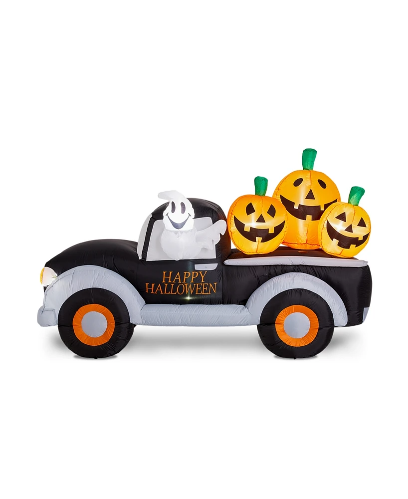 Glitzhome Lighted Inflatable Truck, 8 Feet