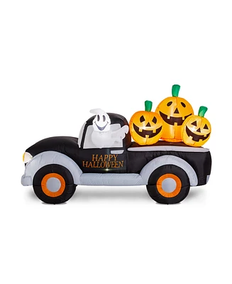 Glitzhome Lighted Inflatable Truck, 8 Feet