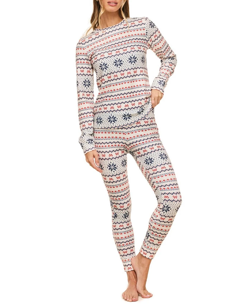 Adore Me Women's Janise Pajama Long Sleeve Top & Leggings Set