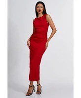 Quiz Women's Womens's Glitter Mesh Boat Neck Midi Dress