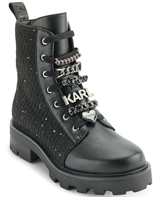 Karl Lagerfeld Paris Women's Mela Combat Boots