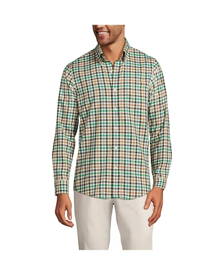 Lands' End Big & Tall Traditional Fit No Iron Twill Shirt