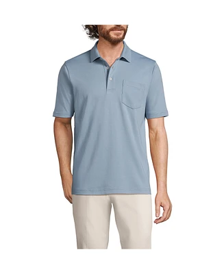 Lands' End Men's Short Sleeve Cotton Supima Polo Shirt with Pocket