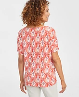 Jm Collection Women's Printed Top, Exclusively at Macy's