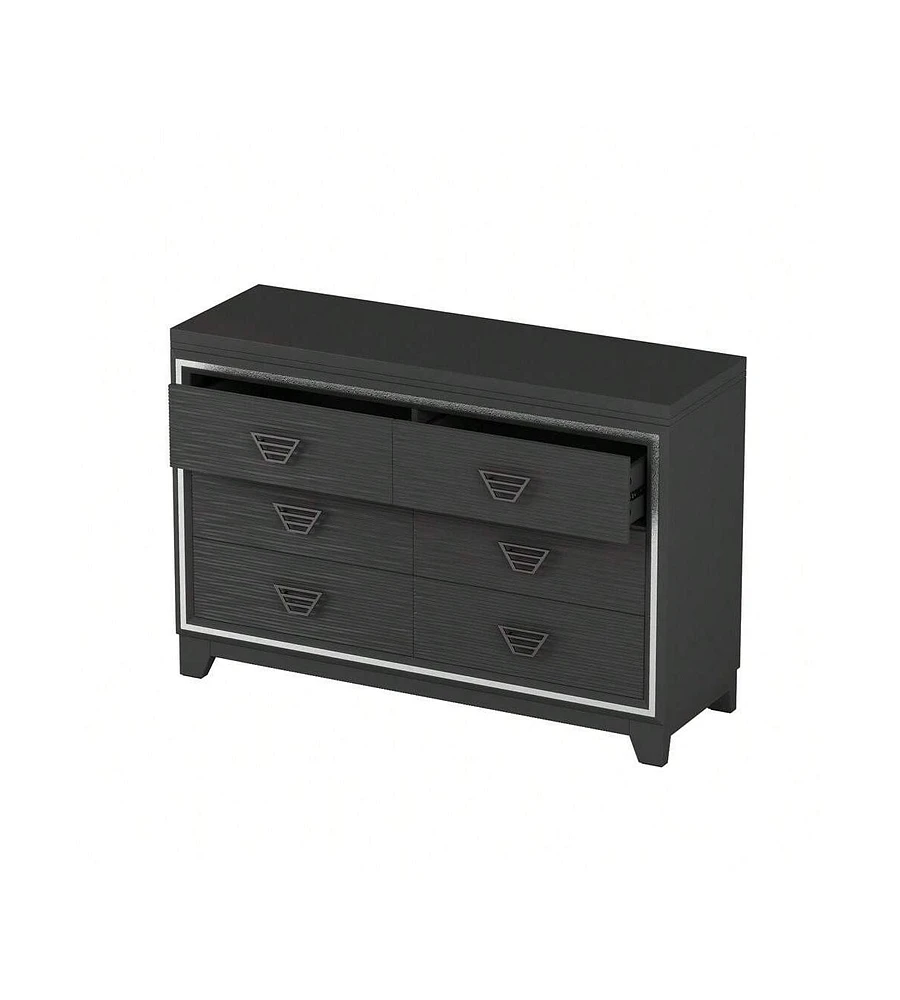 gaomon 6 Drawer Double Dresser, Dresser Closet With Anti