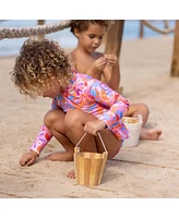 Snapper Rock Girls Blooming Sunset Sustainable Ls Skirt Surf Suit