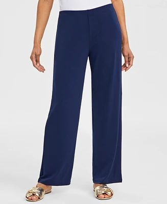 Jm Collection Women's Wide-Leg Pull-On Pants, Regular & Short Lengths, Created for Macy's