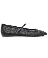 Dolce Vita Women's Reyes Crystal Rhinestone Mesh Mary Jane Flats