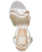 Dolce Vita Women's Lunette Pearl Ruffled Two-Piece Dress Sandals