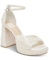 Dolce Vita Women's Pandro Pearl Two-Piece Platform Dress Sandals