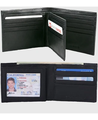 Alpine Swiss Men's Wallet Trifold Bifold Billfolds to choose from Genuine Leather