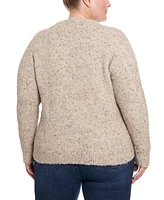 Joseph A Plus Size Boucle Crewneck Pullover Sweater
