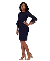 Jessica Howard Petite Boat-Neck Side-Pleat Sheath Dress