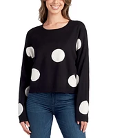 Bcx Juniors' Polka-Dot Cropped Sweater