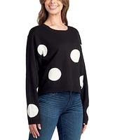 Bcx Juniors' Polka-Dot Cropped Sweater