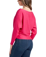 Bcx Juniors' Dolman-Sleeve Boat-Neck Sweater