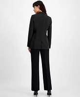 Bar Iii Women's Contrast Tab One-Button Blazer, Created for Macy's