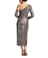 Tadashi Shoji Women's Sevilla Sequin One Shoulder Midi Dress