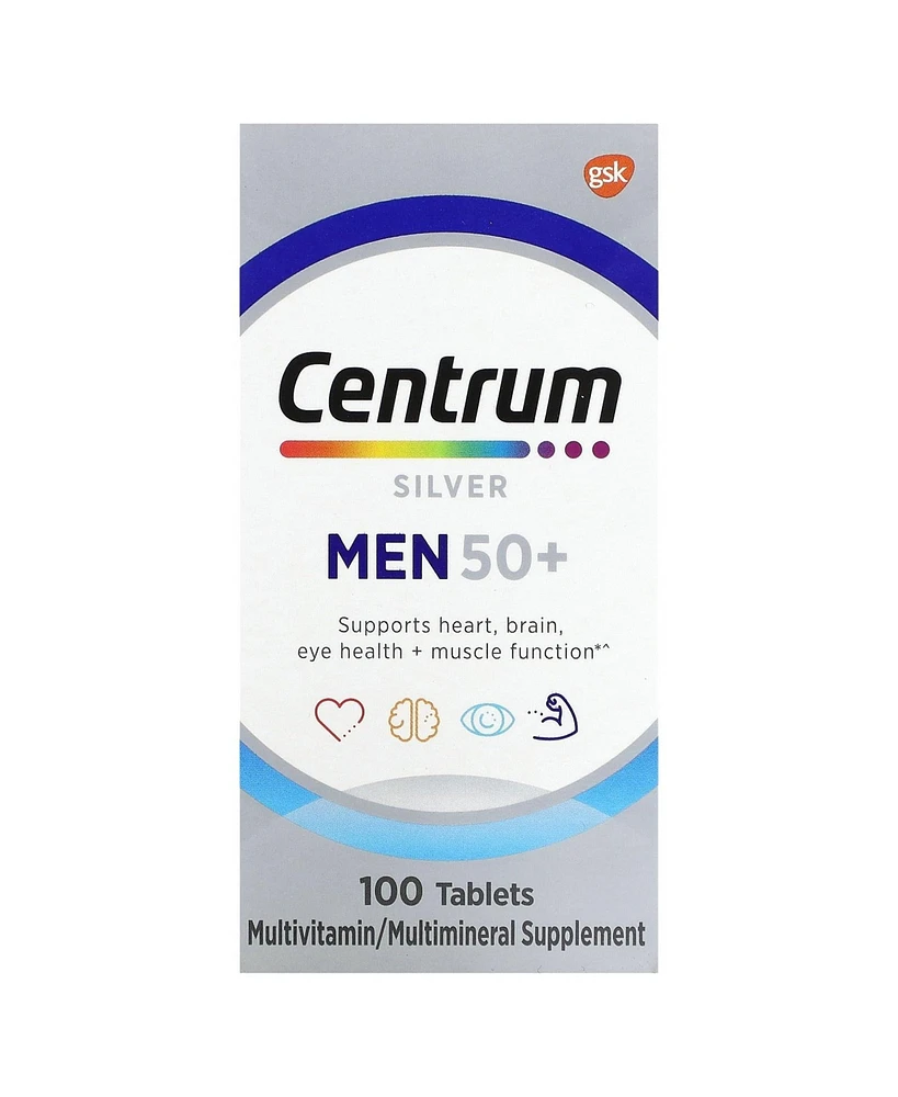 Centrum Silver Multivitamin for Men 50 Plus, Multimineral Supplement, Vitamin D3, B